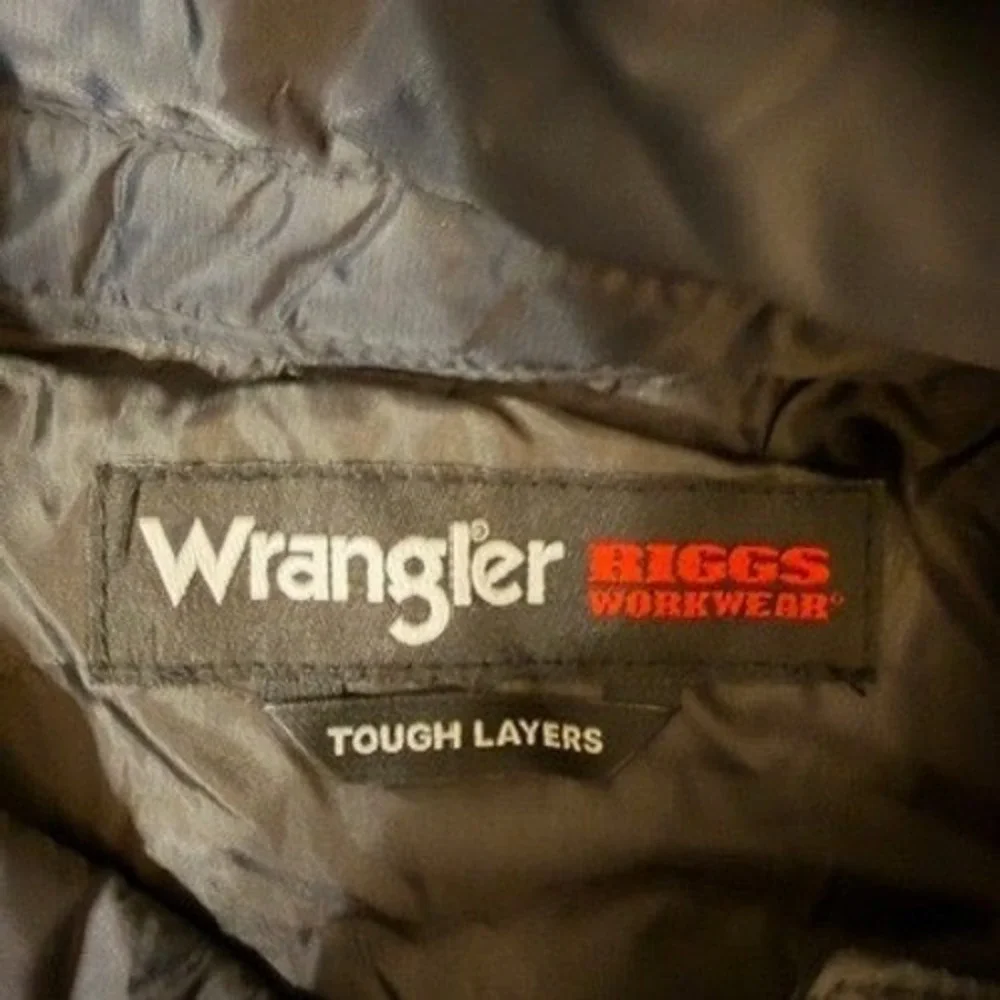 Wrangler RIGGS Workwear Tough Layers Black Quilted Puffer Jacket Mens‎ XXL Snap